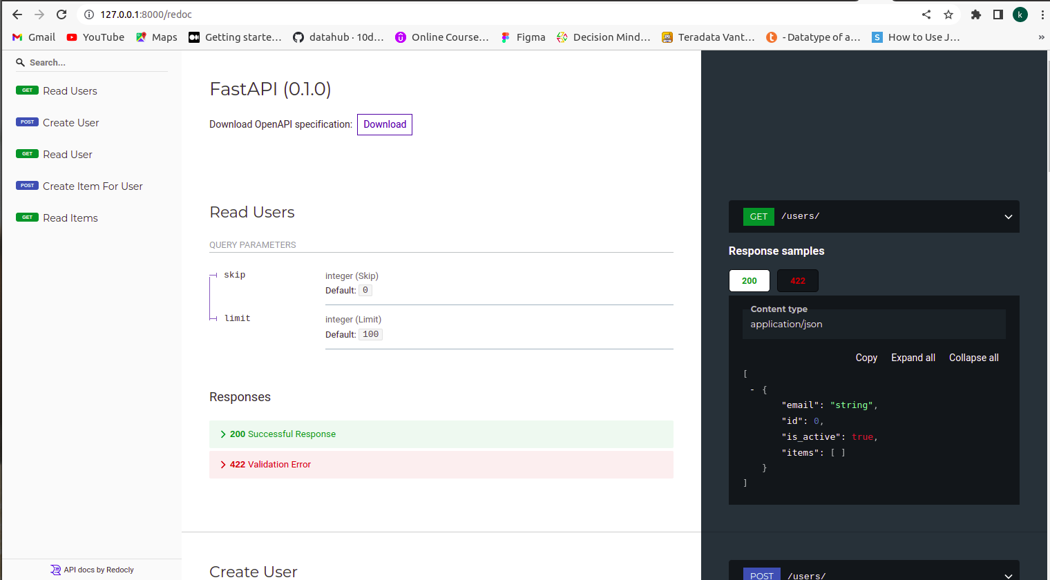 Implementation of Python FastAPI Framework